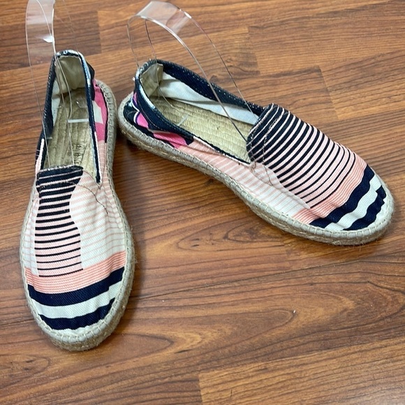 Pierre-Louis Mascis Striped Espadrilles Pink & Navy Sz 38 NWOT - Picture 1 of 10